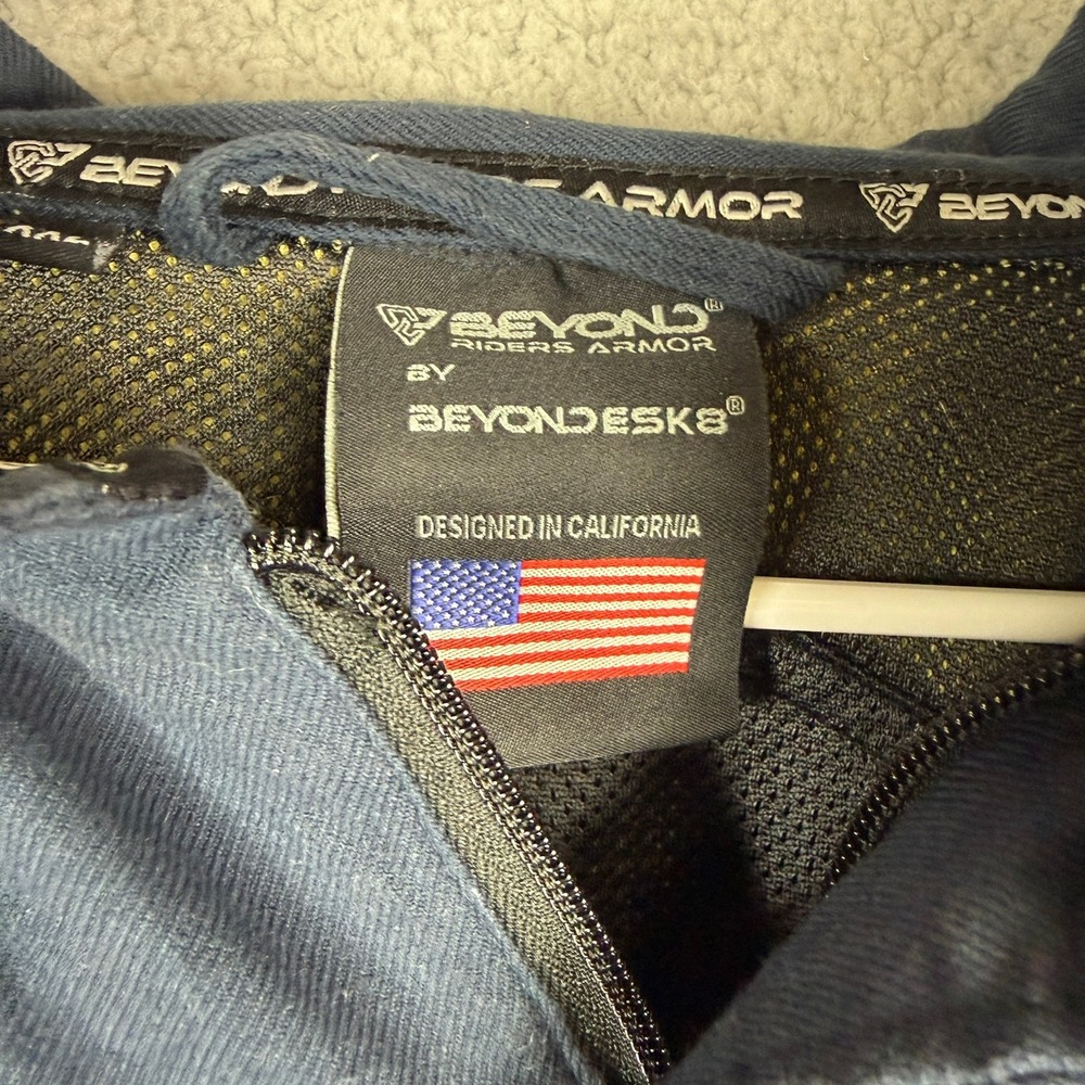 Beyond Riders Armor Blue Quilted Snap Button Work Shirt Jacket Men's XXL - Picture 3 of 10